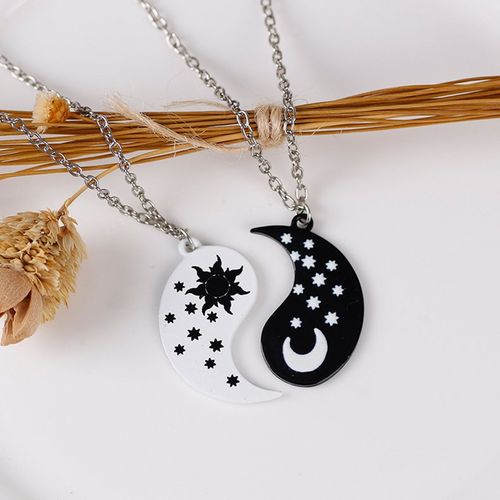 Friendship Sun Pendant Necklace Set Sun, Moon, Cloud, And Star Inlaid  Rhinestone Stitching BFF Fashion Jewelry Gift From Bestworldd, $10.97 |  DHgate.Com