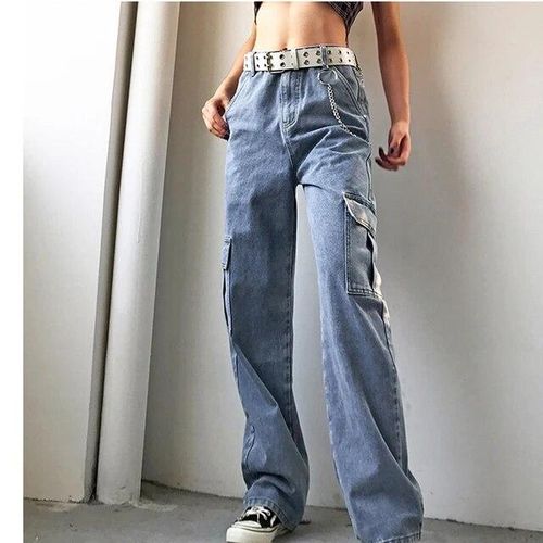 16 Jeans Casual High Waist Loose Wide Leg Pants For Women Spring Autumn New  hot pants @ Best Price Online