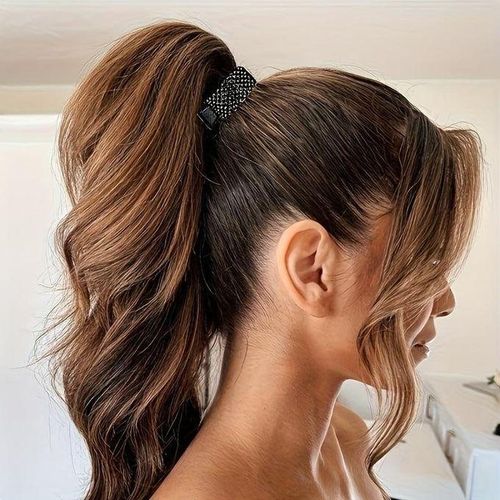 product_image_name-Fashion-3pcs Elegant Rhinestone Clip Set Natural Crystal Ponytail Holders Women & Girls - Secure, Versatile-3