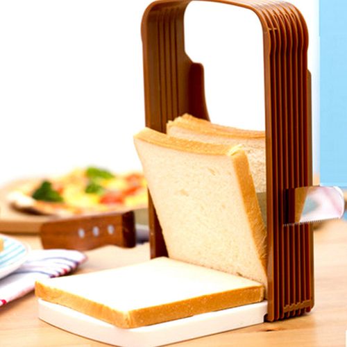 New Toast Bread Slicer Plastic Foldable Loaf Cut Rack Cutting