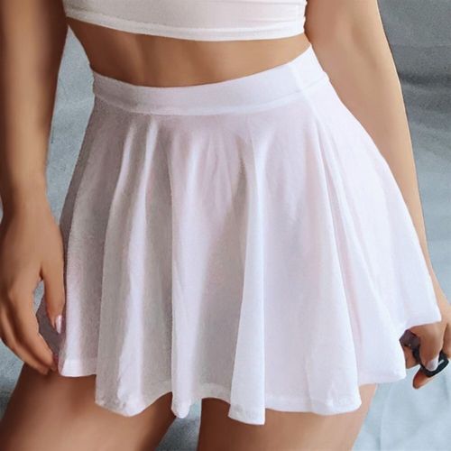 Generic Micro Mini Skirt Club Wear Sheer See Through Skirts Women Ice ...
