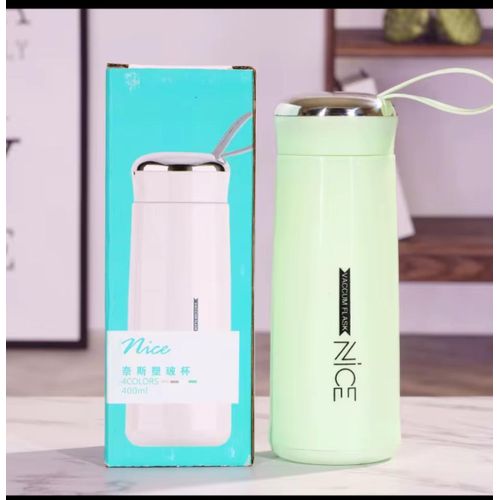 product_image_name-Gifts & Essentials-Green Macaron Nice Gift Glass Liner Water Bottle, 400ml-2