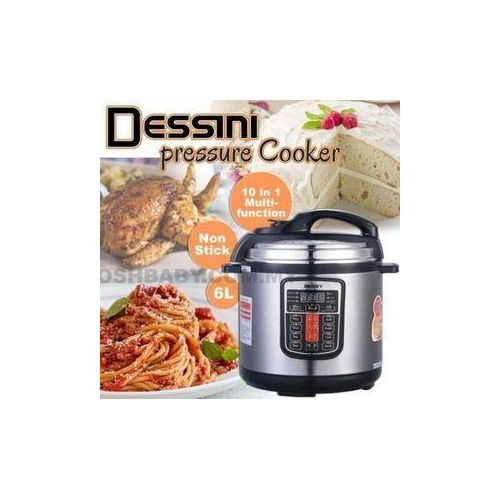 product_image_name-Dessini-6-Litre Electric Pressure Cooker with Digital Display, Multi-Function Cooking Modes, Stainless Steel Inner Pot, Safety Lock System, and Timer for Fast, Efficient Meals-1