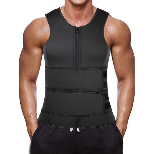 Men Sauna Suit Sweat Vest Tank Top Fitness Undershirt Waist Trainer Body  Shapers