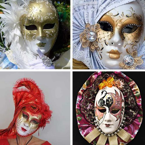 Brookside White Mask12Pcs Halloween Full Face Mask Blank DIY Mask Dance  Cosplay Party Plain Masquerade Paper Mask To Decorate @ Best Price Online