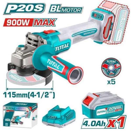 product_image_name-TOTAL-TAGLI261521 Cordless angle grinder 900W 20v-1