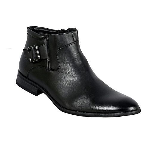 Generic Black Men's Official Leather Boots With Rubber Sole @ Best ...