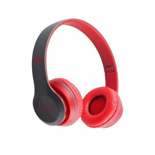 product_image_name-P47-Red Wireless Bluetooth Headphones - High Quality Stereo, Noise Cancelling-1