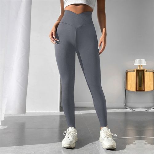 Fashion Nylon Back V Yoga Pants Women High Waist Fitness Workout Gym  Running Scrunch Leggings Trousers Jogging Active Wear(#style2-2) @ Best  Price Online