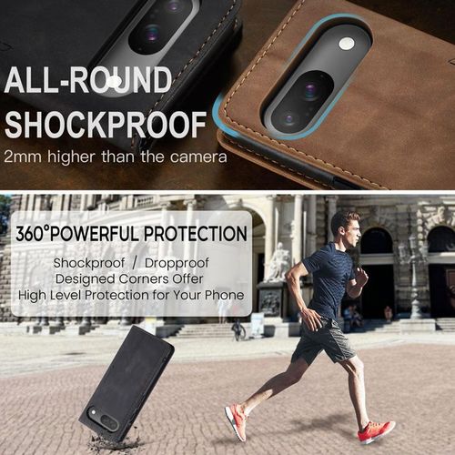 product_image_name-Caseme-Wallet Black Retro Leather Flip All-Round Protection Cover Case for Google Pixel 9-2