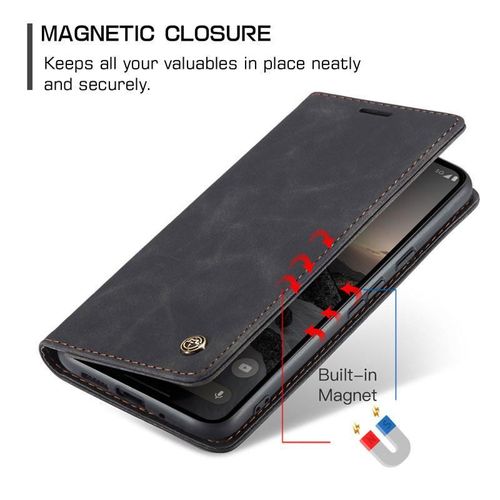product_image_name-Caseme-Wallet Black Retro Leather Flip All-Round Protection Cover Case for Google Pixel 9-4