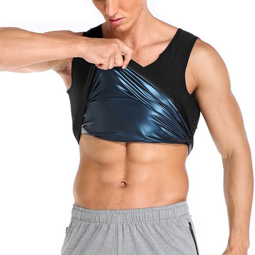 Generic Men Sweat Sauna Body Shaper Vest Waist Trainer Slimming Tank Top  Shapewear Corset Gym Underwear Women Fat Burn Workout Trimmer(#Men) @ Best  Price Online