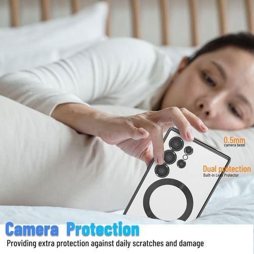 product_image_name-Generic-Black Luxury Electroplate Magnetic Charging Clear/Transparent Phone Case Cover for Samsung Galaxy S24 Ultra-3