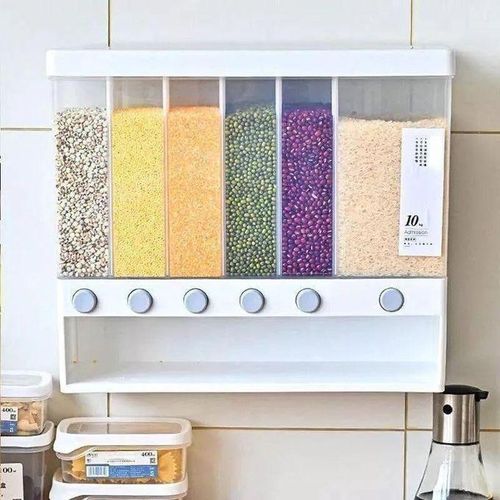 product_image_name-Generic-6 compartment cereals rice dispenser-1