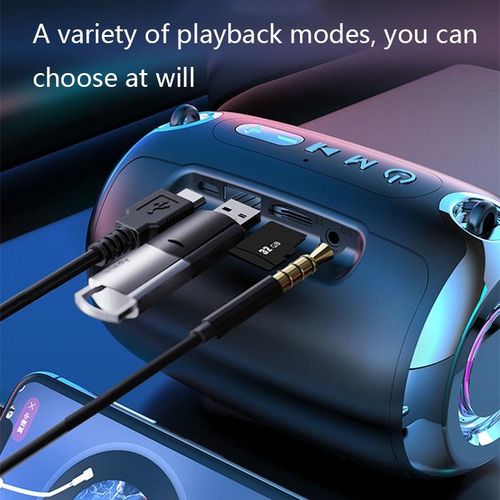 product_image_name-Generic-HIFI Stereo Sound Portable Bluetooth Speaker(Cool Black) -5