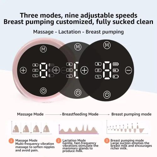 product_image_name-Generic-Electric Breast Pumps, Portable Dual Breastfeeding Milk Pumps Pain-Free Strong Suction Power for Millk Collect and Breast Massage, 3 Modes 9 Levels-2