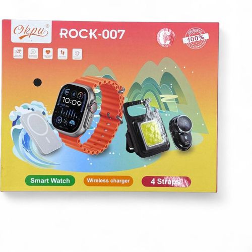 product_image_name-Rock-007 smart watch with 4 colours wireless charger warranty 1 year -1