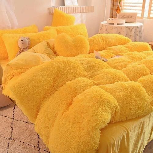 product_image_name-Generic-Premium 6x7 Fluffy Duvet Set – 6-Piece Cozy Bedding With Plush Fleece & Pillow Covers-1