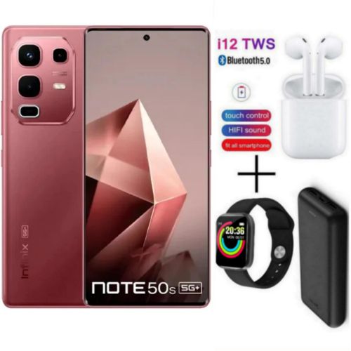 product_image_name-Infinix-Note 50s 5G+ (Curved Screen) Up to 16GB RAM + 256GB ROM, 64MP, (Dual Sim), 5500mAh Battery - Ruby Red + FREE AMAZING GIFTS-1