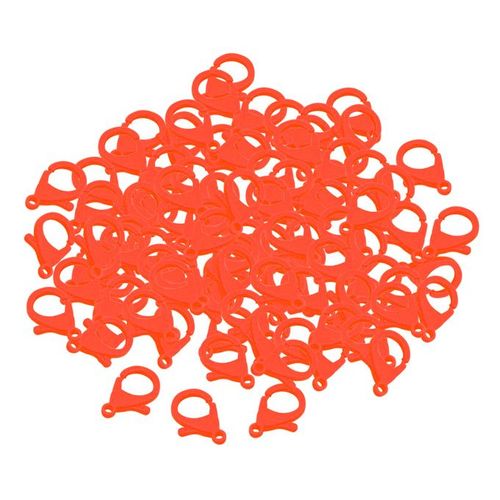 100Pcs Plastic Buckle Snap Hook Lobster Clasp for DIY Keychain Bags Pendants