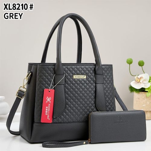 product_image_name-Fashion-2 IN 1 GREY HANDBAG -1