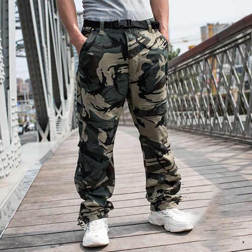 2018 Brand Mens fashion Military Cargo Pants Multi-pockets Baggy Men Pants  Casual Trousers Overalls Army Pants Joggers 2155 - OnshopDeals.Com