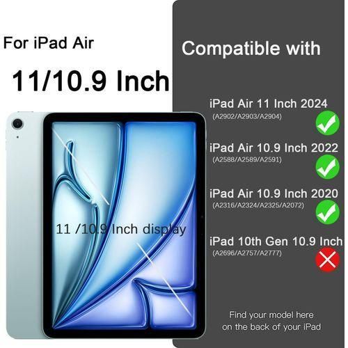 product_image_name-Generic-Kaku Designs Compatible With IPad Air 11 Inch Case 7th/6th Generation (M3/M2) 2025/2024, For IPad Air 5th/4th Generation Case 10.9 Inch 2022/2020 With Pencil Holder Auto Sleep/Wake, Black-2