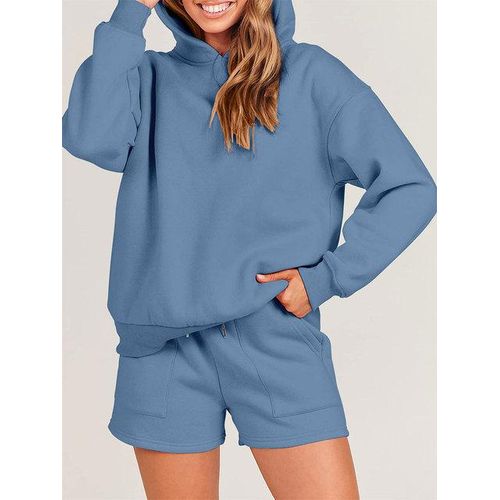 Generic 2 Piece Tracksuit Set For Women Long Sleeve Pullover Hoodies Sweatshirt Shorts With Pockets Sweat Suit Matching Sets Loungewear Best Price Online Jumia Kenya