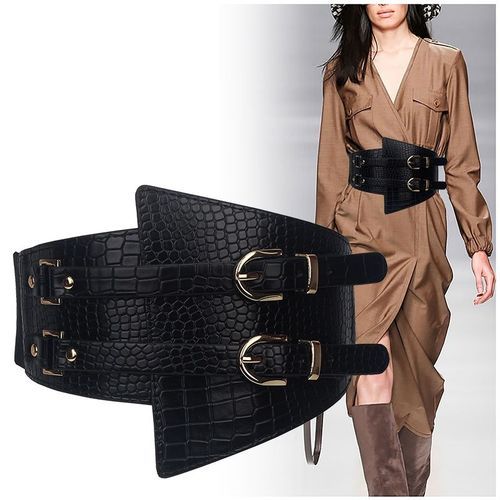 Fashion Ladies Wide Waist Belt- Black. @ Best Price Online