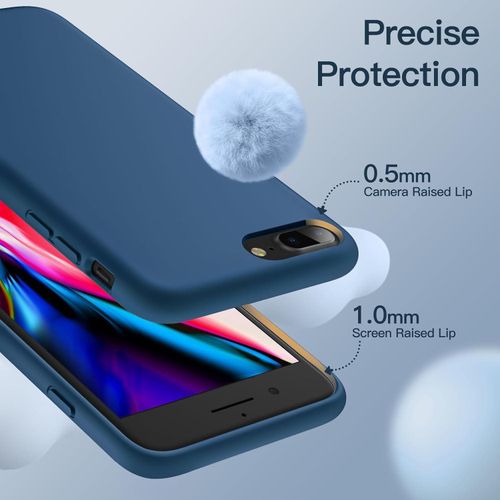 product_image_name-Generic-Soft Silicone Slim Fit Cover Anti-Scratch Shockproof Case for Apple iPhone 7 Plus - Blue-2