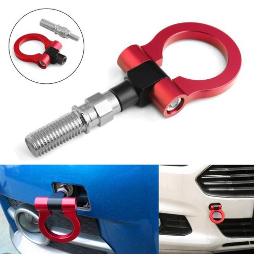 Generic 18mm Tow Hook Ring JDM Red Aluminium Alloy Strap Ring Front Rear  Racing Turbo #Gold Red (red) @ Best Price Online