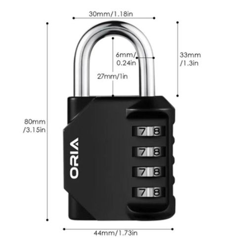 product_image_name-Generic-Customizable 4-Digit Combination Padlocks for Extra Security-2