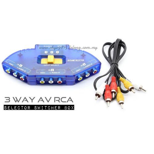 product_image_name-Generic-3 Way RCA Connector - Video Connector Switch Box-3