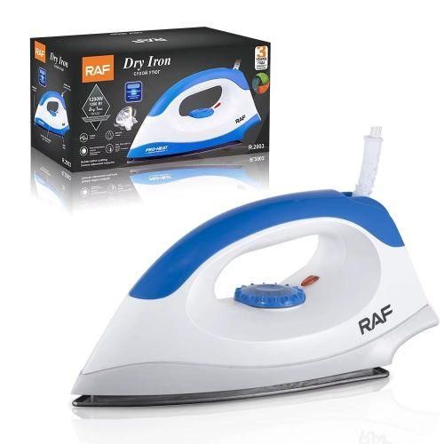 product_image_name-RAF-1200W Dry Iron – Golden Teflon Coated Soleplate-Heavy Duty, Non-Stick & Fast Heating-1