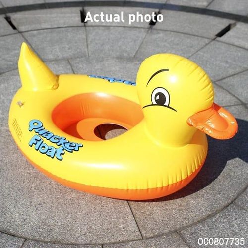 product_image_name-Generic-Inflatable Baby Swimming Float Duck Seat - Quacker Float Ring with Leg Holes --1