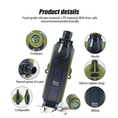 product_image_name-Generic-Foldable Silicone Water Bottle With Compass-4