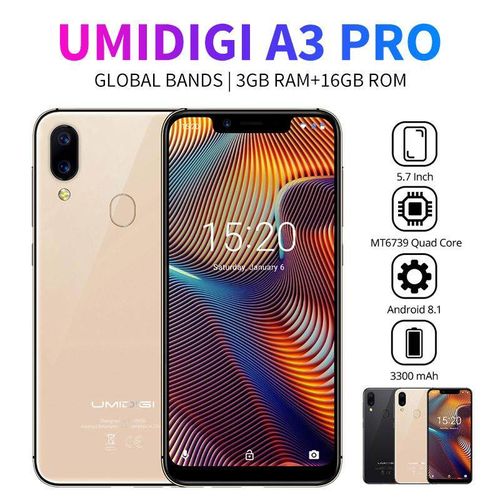 中古】国内版SIMフリー UMIDIGI A3 Pro ゴールド スマホ 本体