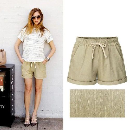 Women Pants Comfortable Cotton and Linen Loose Short Pants Casual Pants  Shorts