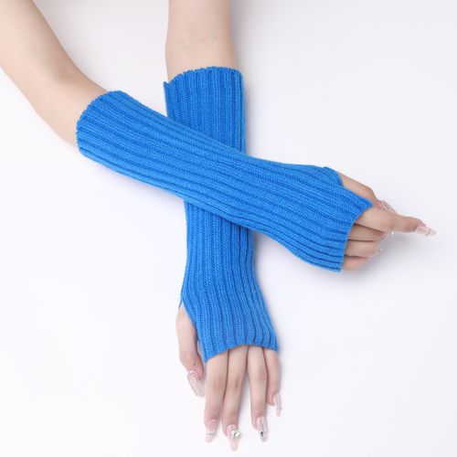 Generic The New Cross-Border Autumn And Winter Wool Gloves Men Long False  Sleeves Knitted Thermal Half Finger Opening And Shutting Shou Bei Tao @  Best Price Online