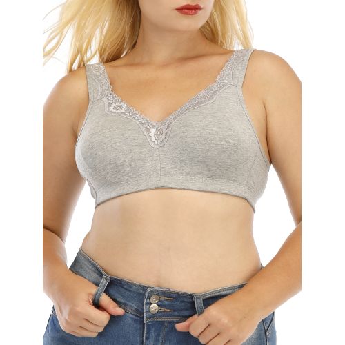 Generic Women Plus Size Bra Full Coverage Wirefree Comfort Bralettes