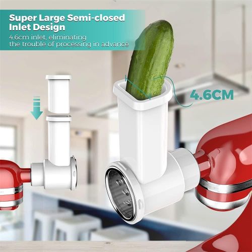 Slicer/Shredder Attachment for KitchenAid Stand Mixers as Vegetable Chopper  Accessory-Salad Maker