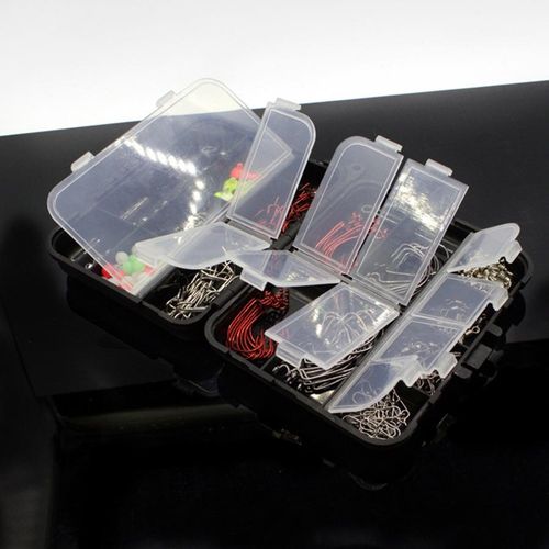 Generic Fishing and Fishing Set Box Tackle Box Small Clear Plastic