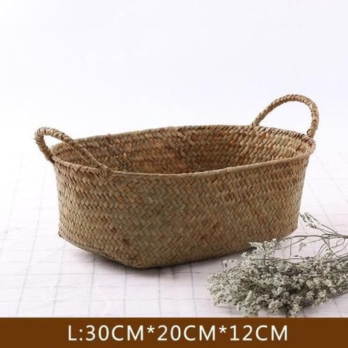 Woven Hanging Baskets for Living Room Fruit Sundries Organizer