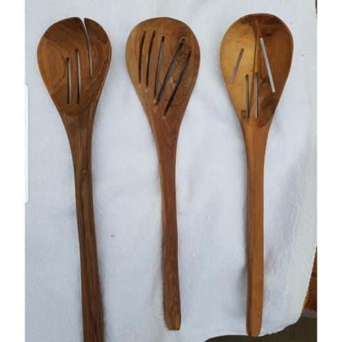 product_image_name-Generic-2in 1 Quality Bamboo Wooden Serving Spoon Mwiko Strainer-1Pc-1