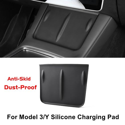 Center Console Wireless Charging Mat For Tesla Model 3 Model Y, Silicone  Cover For Tesla Wireless Charging Pad Interior Accessories