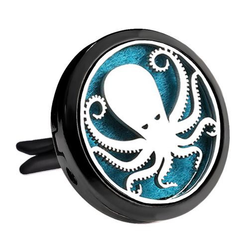 Fashion Bright Black Octopus Aromatherapy Car Air Freshener Clip Stainless  Steel Car Essential Oil Diffuser Locket Perfume Necklace @ Best Price  Online