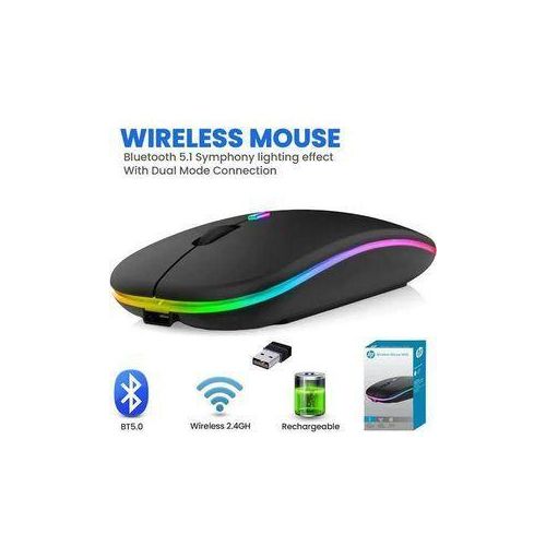 product_image_name-Generic-HP W10 Rechargeable Bluetooth & Wireless RGB Dual Model Mouse-2
