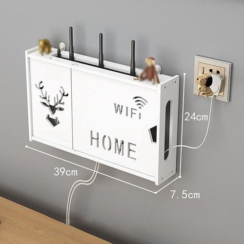 Wireless Router Rack Living Room Wall-mounted WiFi Storage Box Wall  Decoration 