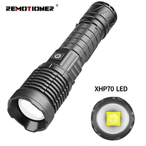 product_image_name-Generic-Powerful Flashlight and Torch with USB Rechargeable, Waterproof, and Zoomable LED Light-1