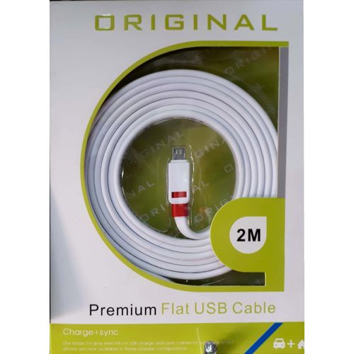 product_image_name-Generic-2M PREMIUM FLAT USB CABLE for lightning charge and sync - White-1
